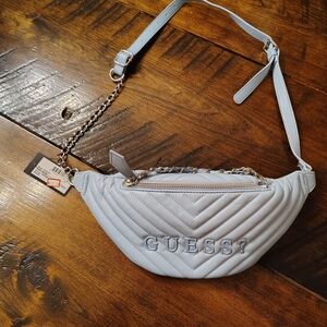 GUESS Quilted Light Blue Crossbody Bag